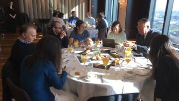 Albert Agustí y Albert Costa atendieron a los medios de comunicación en Madrid para presentar las novedades del Torneo Conde de Godó 2017.