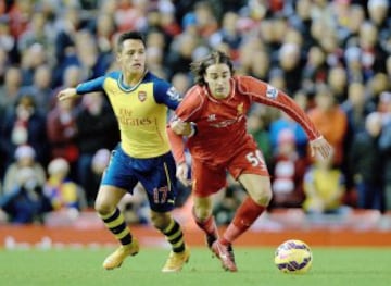 .Alexis Sánchez fue titular y no pudo anotar en el empate del Arsenal frente al Liverpool por la Premier League. 