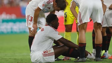 Nianzou, lesionado ante el Villarreal.