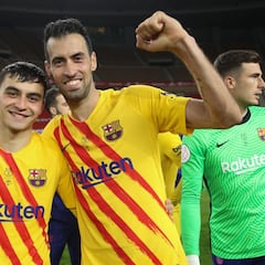 Busquets, Pedri y Piqué, los más 'pulcros' de la plantilla