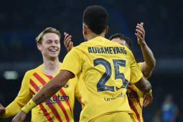 1-4. Pierre-Emerick Aubameyang celebra el cuarto gol.