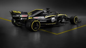ENSTONE, UNITED KINGDOM - FEBRUARY 20: In this handout photo supplied by Renault Sport F1, the team unveil their new Renault Sport RS18 Formula One car on February 20, 2018 in Enstone, United Kingdom (Photo by Handout/Getty Images)