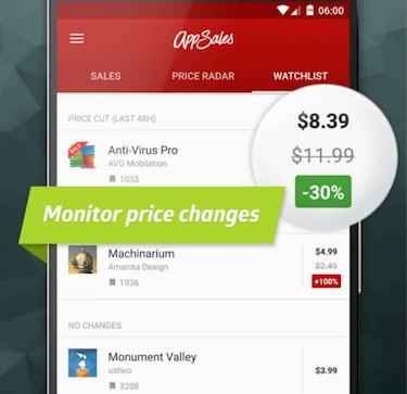 Cómo saber al instante cuándo una app ha bajado de precio