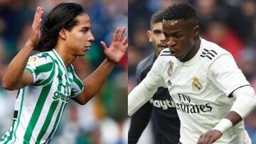 Diego Lainez y Vinicius de los más jóvenes en la Liga Santander