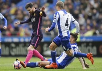 Messi y Alex Bergantiños.