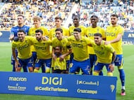 Once del Cádiz CF ante la UD Almería.