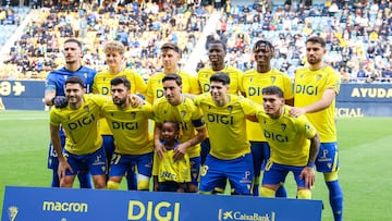 Once del Cádiz CF ante la UD Almería.
