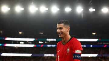 Soccer Football - Nations League - League A - Group 1 - Portugal v Scotland - Estadio da Luz, Lisbon, Portugal - September 8, 2024 Portugal's Cristiano Ronaldo celebrates after the match REUTERS/Pedro Nunes