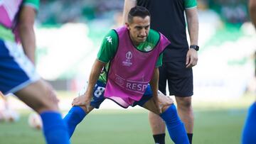 Guardado, antes del Betis-Celtic.