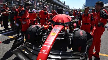 El Ferrari F1-75 de Charles Leclerc. Bakú, Azerbaiyán. F1 2022.