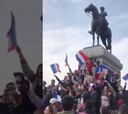 Entonando 'La Marsellesa': así celebraron los franceses en Chile