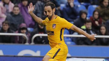 Juanfran contra el Deportivo. 