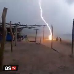 Horrific moment lightning strikes, killing two people