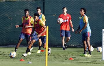 La Selección Colombia realizó su primer entrenamiento en Alicante y se prepara para los amistosos ante Chile y Argelia. 