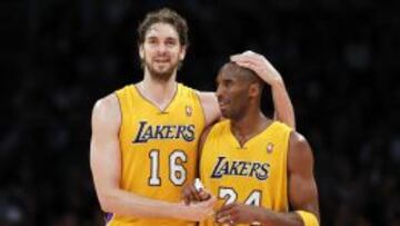 Kobe Bryant y Pau Gasol.