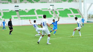 Uno de los últimos partidos de la Liga de Turkmenistán disputado durante el mes de marzo.