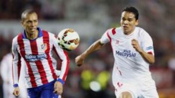 Carlos Bacca completa 1897 minutos jugados con la camiseta del Sevilla corrida la temporada 2014/2015. 