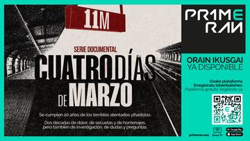 ¡®11M, cuatro d¨ªas de marzo¡¯, la serie documental de Lacoproductora de Prisa que estrena hoy la plataforma Primeran