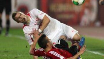Shaqiri, durante el partido de la selecci&oacute;n Suiza contra Albania.
