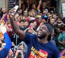 La rúa del Barcelona: Umtiti, el que mejor se lo pasó