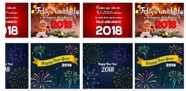 Apps con felicitaciones de Año Nuevo 2018 para iOS y Android
