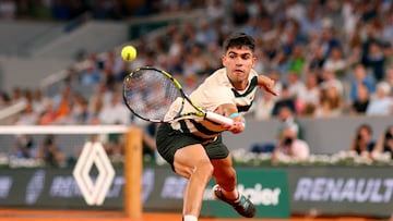 Carlos Alcaraz, en Roland Garros.