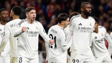 12/03/25 UEFA CHAMPIONS LEAGUE PARTIDO VUELTA ATLETICO DE MADRID REAL MADRID
LOS JUGADORES DEL REAL MADRID DURANTE LA TANDA DE PENALTIS