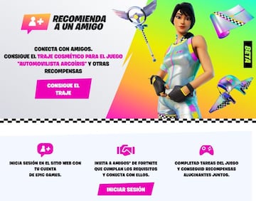 Podemos obtener premios gratis en Fortnite invitando a amigos