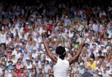 Muguruza se desata y jugar¨¢ la final contra Venus Williams