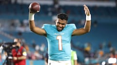 Ayer, Tua Tagovailoa hab&iacute;a sido descartado para jugar contra los Baltimore Ravens, pero una lesi&oacute;n en la rodilla de Jacoby Brissett lo oblig&oacute; a jugar.