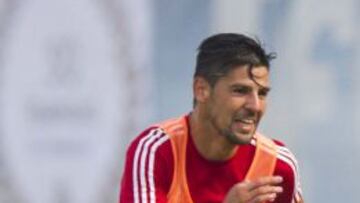 Nolito, en un entrenamiento.