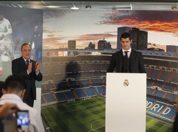 Álvaro Morata estuvo muy emocionado en su presentación con el Real Madrid