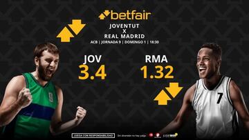 Joventut Badalona vs. Real Madrid: horario, TV, pronóstico, estadísticas y clasificación