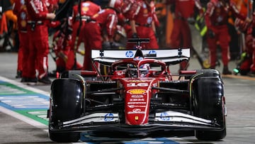 Charles Leclerc (Ferrari SF-25). Marina Bay, Singapur. F1 2025.
