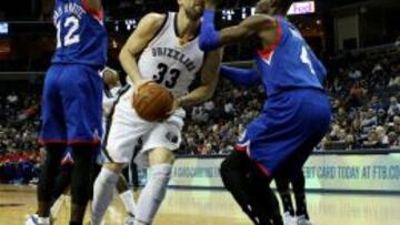 Marc Gasol durante el partido disputado la pasada madrugada.