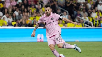 El jugador del Inter Miami Leo Messi durante un partido de la Leagues Cup frente al Nashville SC.