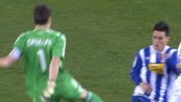 Iker Casillas vio la roja en el primer minuto del partido