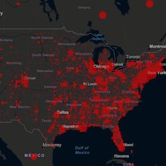 Mapa de casos y muertes de coronavirus por estados en USA; 30 de marzo