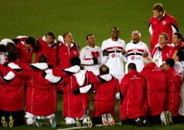 Los jugadores del Sao Paulo. 