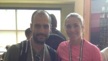 Pep Guardiola y María José Martínez.