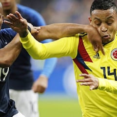 Muriel, figura de Colombia en el triunfo ante Francia en París