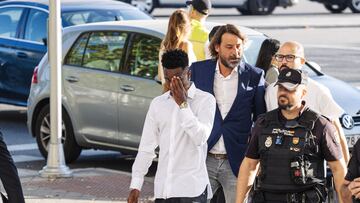 El jugador de fútbol Vinicius Jr. acude a declarar por los insultos racistas recibidos en Mestalla, en los Juzgados de Plaza de Castilla en Madrid.