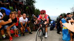 Remco Evenepoel ataca en las rampas más duras de Les Praeres, final de la novena etapa de La Vuelta.