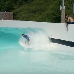 Así funcionan las olas artificiales que rompen entre las montañas del País Vasco