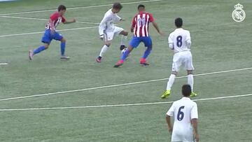 El golazo a lo 'Butragueño' de un juvenil del Real Madrid al Atleti