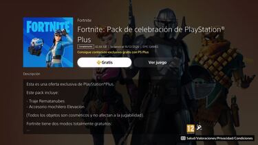 Fortnite: ya disponible gratis el pack de celebración PlayStation Plus diciembre 2020