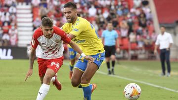 Momento del partido entre el Almer&iacute;a y Las Palmas.