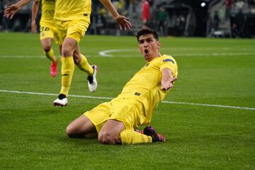 1-0. Gerard Moreno celebra el primer gol.