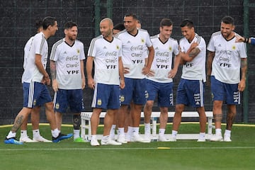 Argentina trained at the Ciutat Esportiva Joan Gamper in Sant Joan Despi,  Barcelona today.