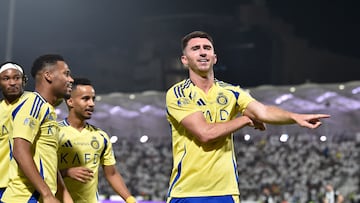 Aymeric Laporte celebra un gol con el Al Nassr.